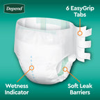 Depend Protection with Tabs Adult Diapers - Max Absorbency

