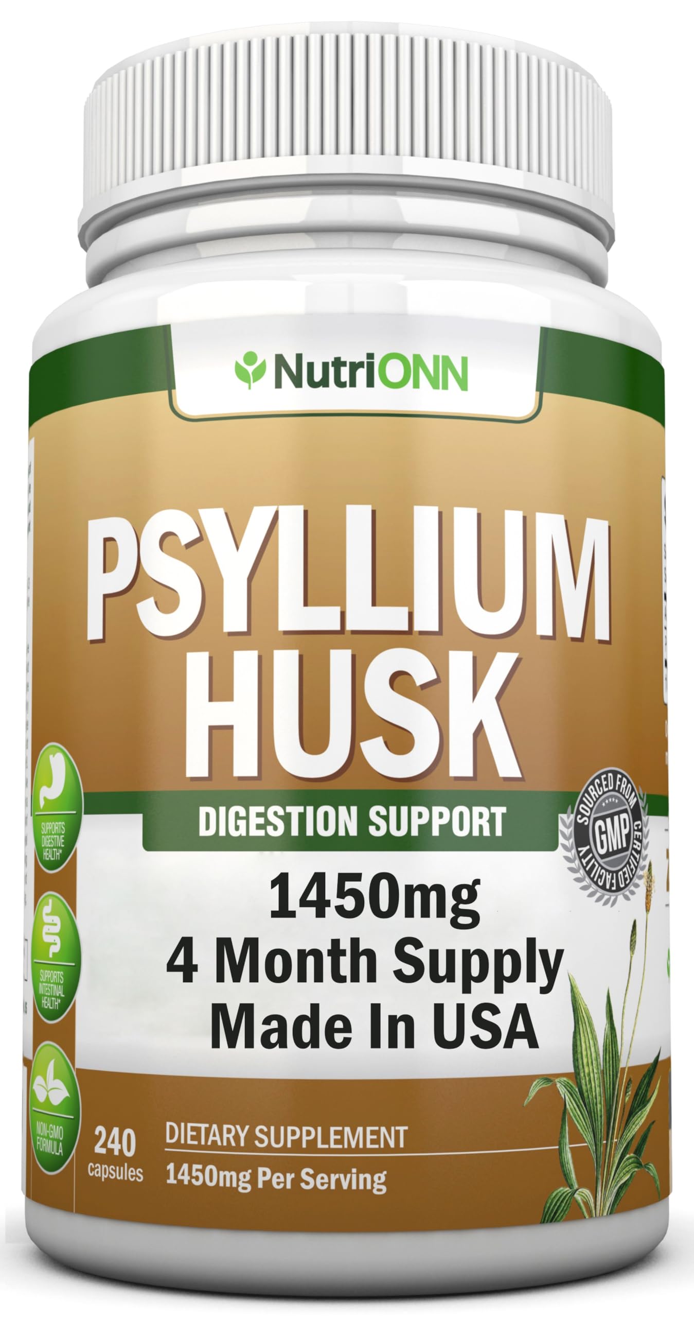 NutriONN Psyllium Husk Capsule - Premium Fiber

