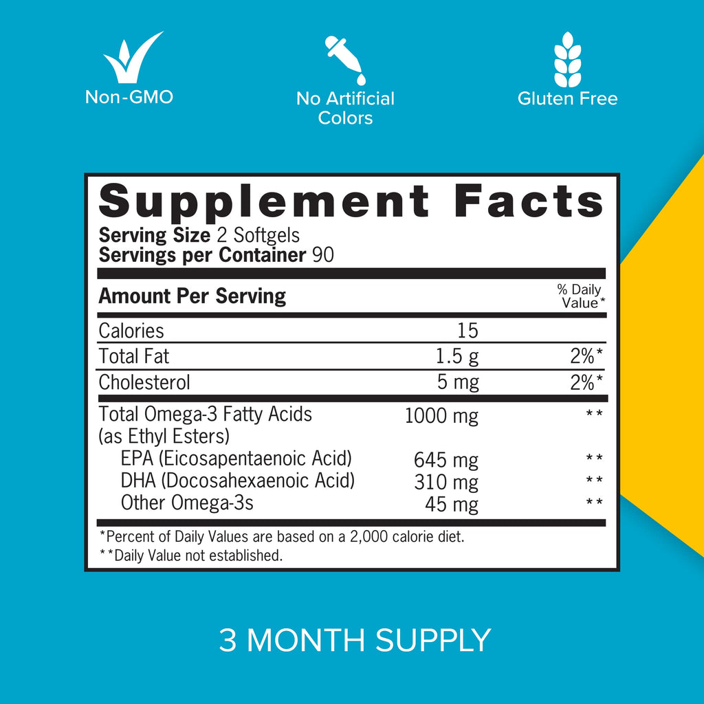 Qunol Fish Oil Omega-3 Softgels for Heart Health

