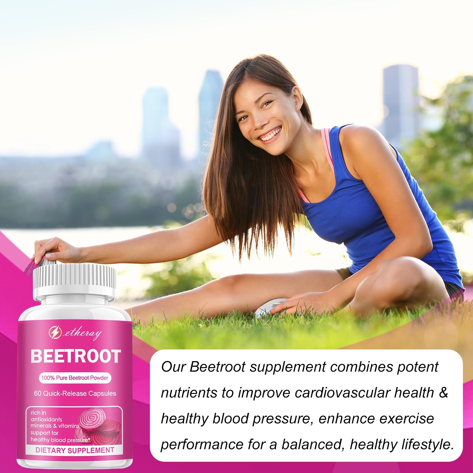 Beet Root Capsules - Organic, Vegan & Non-GMO

