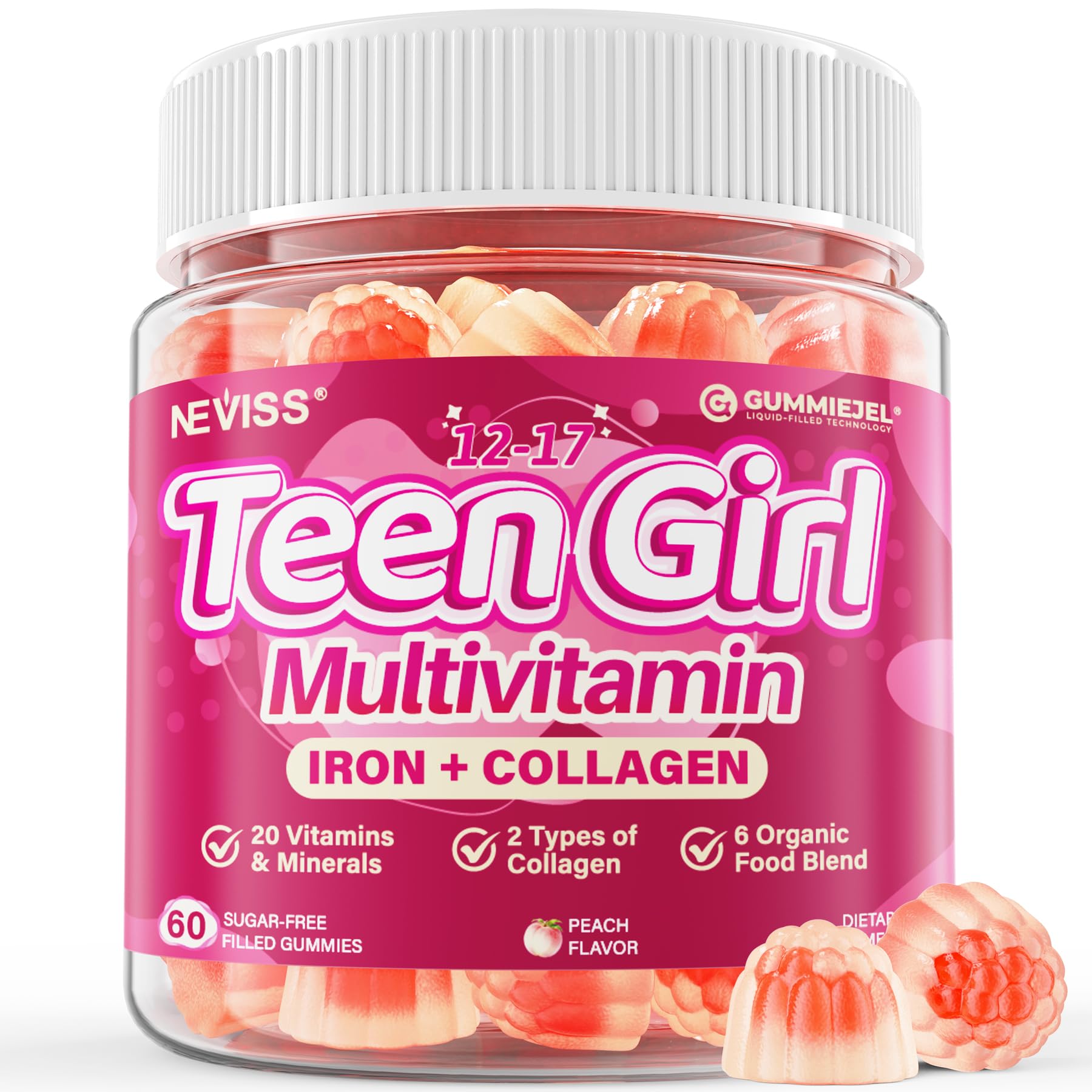 NEVISS Teen Girl Methylated Multivitamin Gummies

