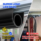 Holikme EPDM Garage Door Bottom Seal | Universal T-End Track

