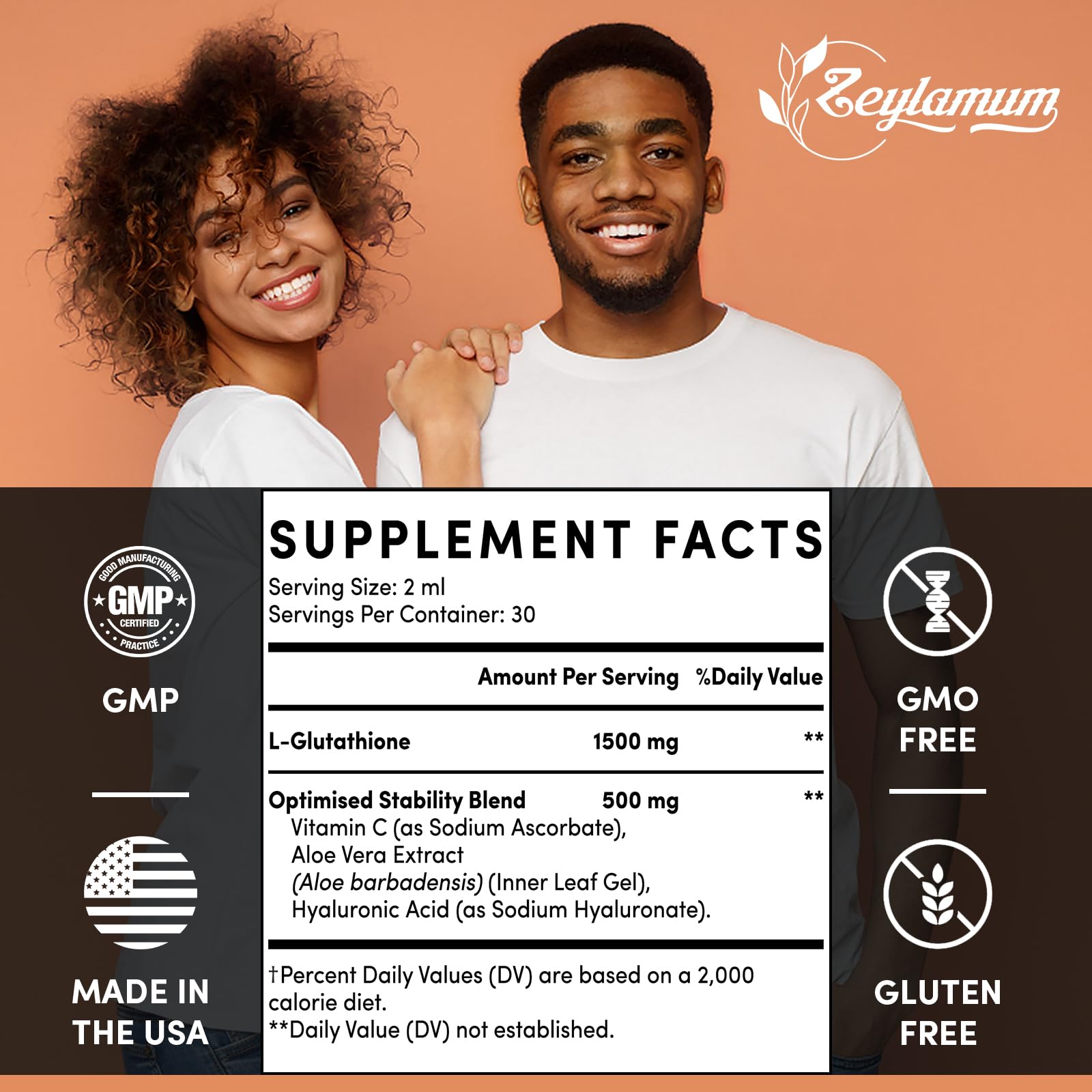 Zeylamum Liposomal Glutathione Drops 2000mg

