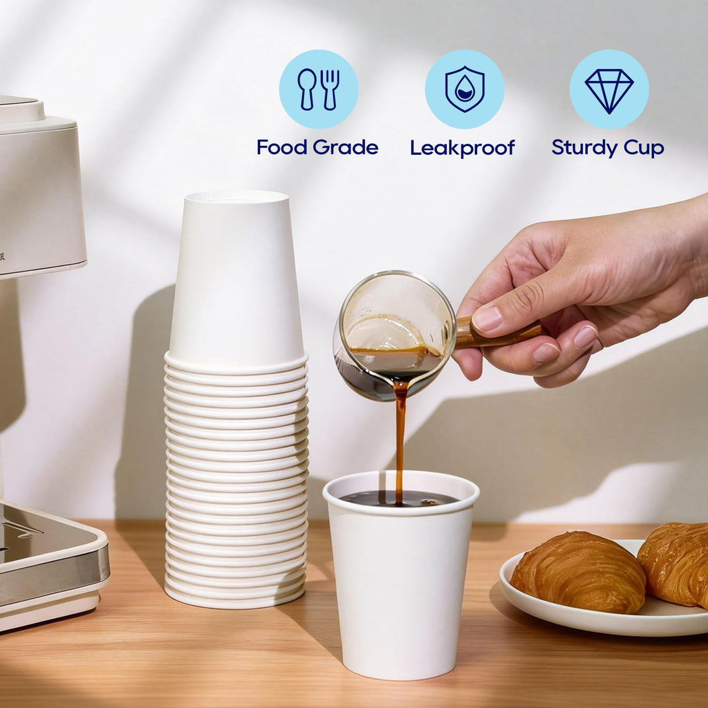 LITOPAK Disposable Paper Cups for Hot Beverages


