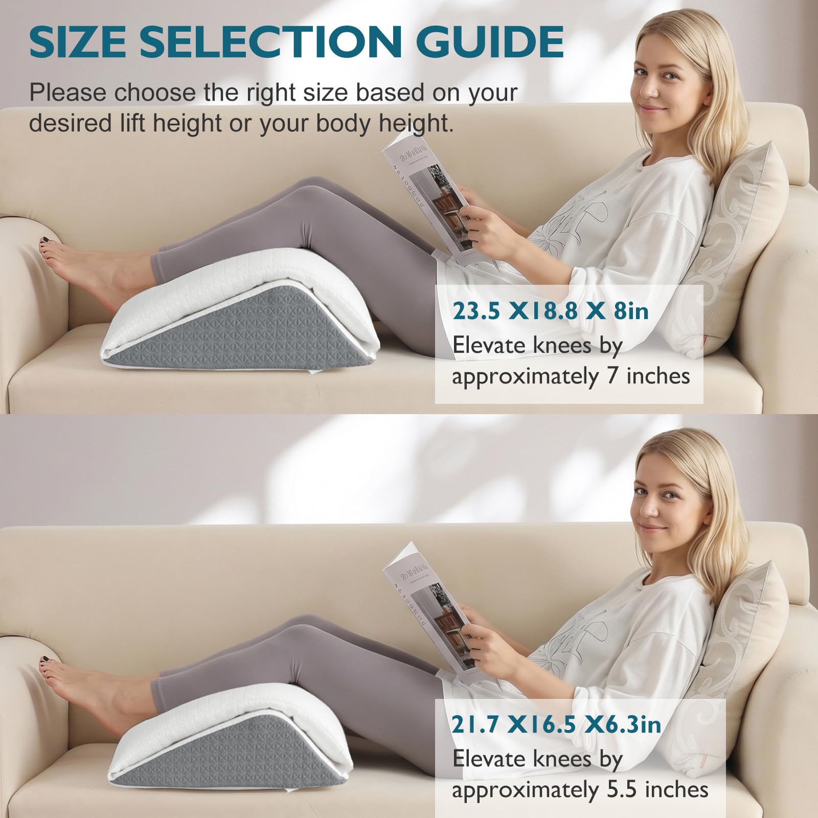 Shinnwa Knee Wedge Pillow Memory Foam

