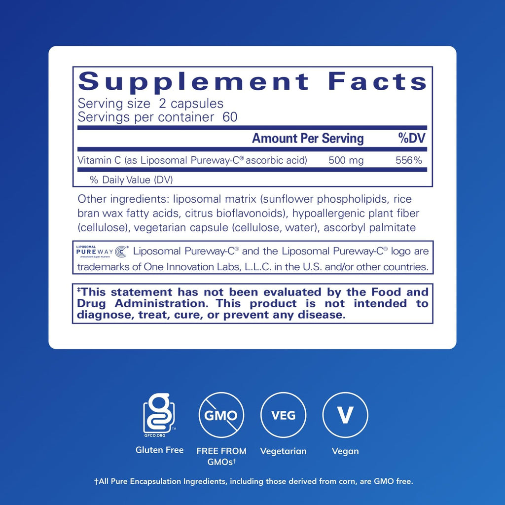 Pure Encapsulations Liposomal Vitamin C Immune Support


