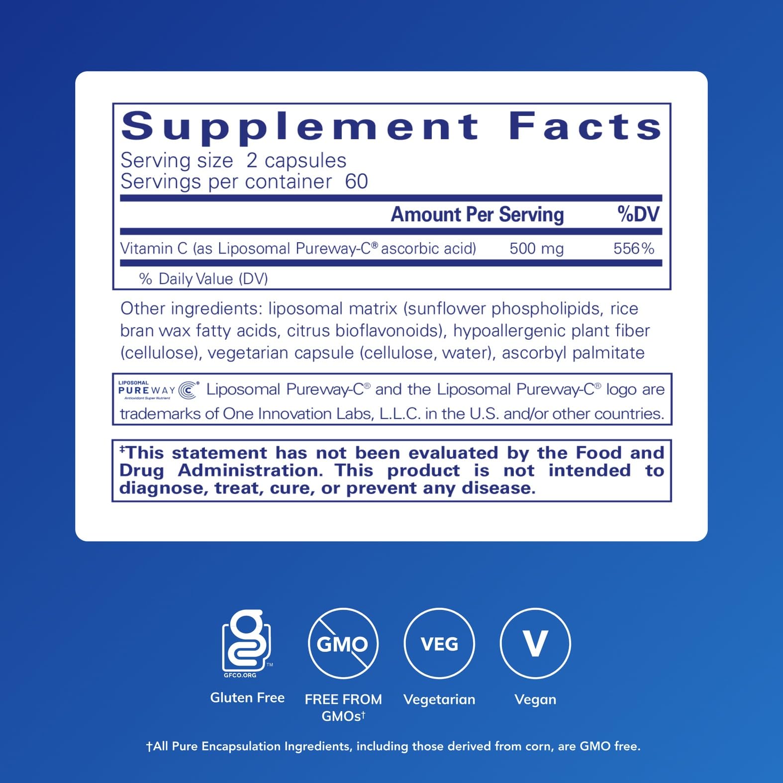 Pure Encapsulations Liposomal Vitamin C Immune Support

