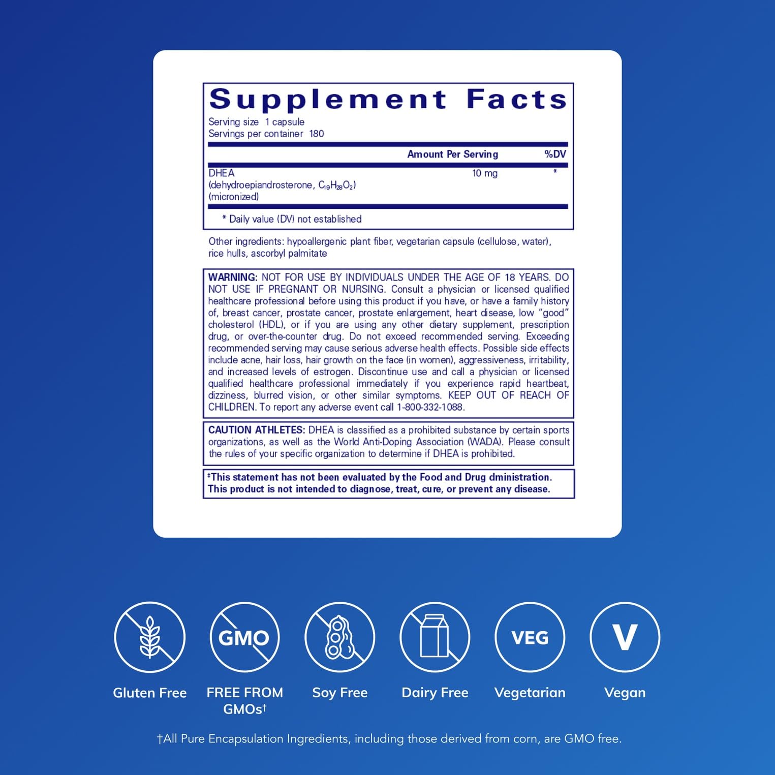 Pure Encapsulations DHEA Adrenal Support - Micronized

