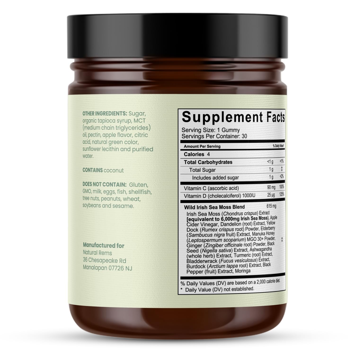 Sea Moss Gummies by Natural Rems | Wellness Support

