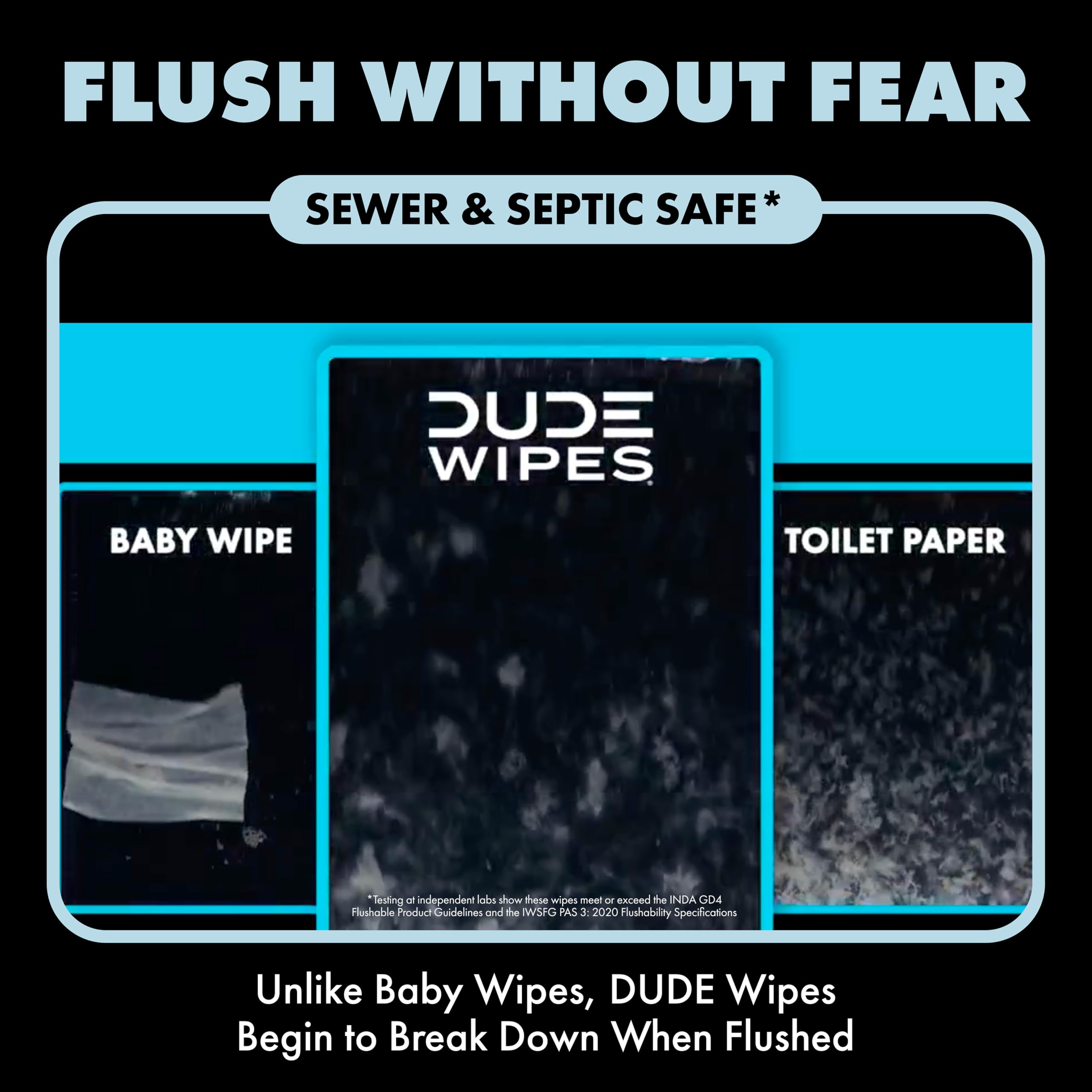 DUDE Wipes Medicated Witch Hazel Flushable Wipes

