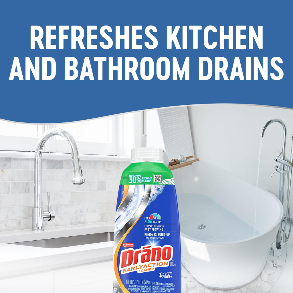 Drano Foamer Drain Clog Remover and Cleaner

