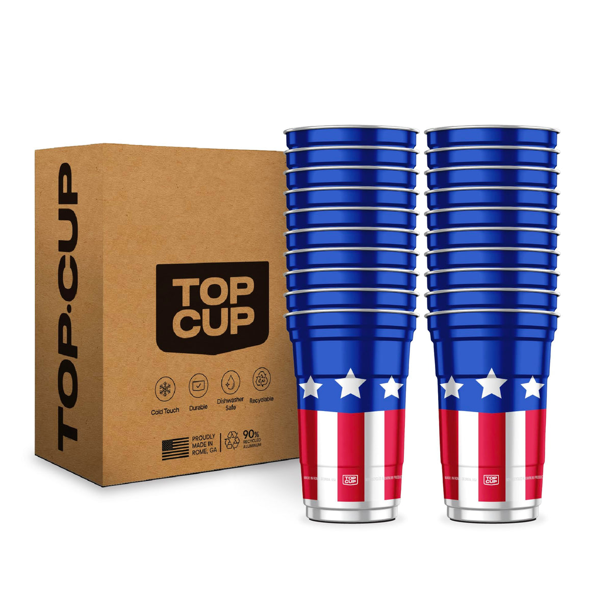 Top Cup Aluminum Party Cups - Reusable & Recyclable Made in USA