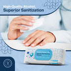 Large Unscented Alcohol Wipes 75% for Travel


