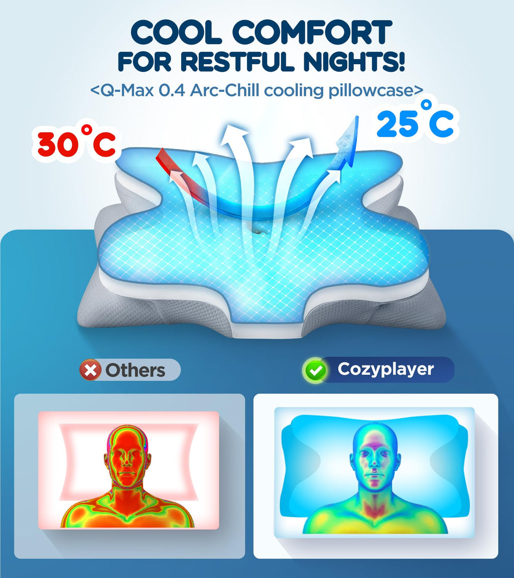 Neck Pillow Cozyplayer Contour Memory Foam Cooling

