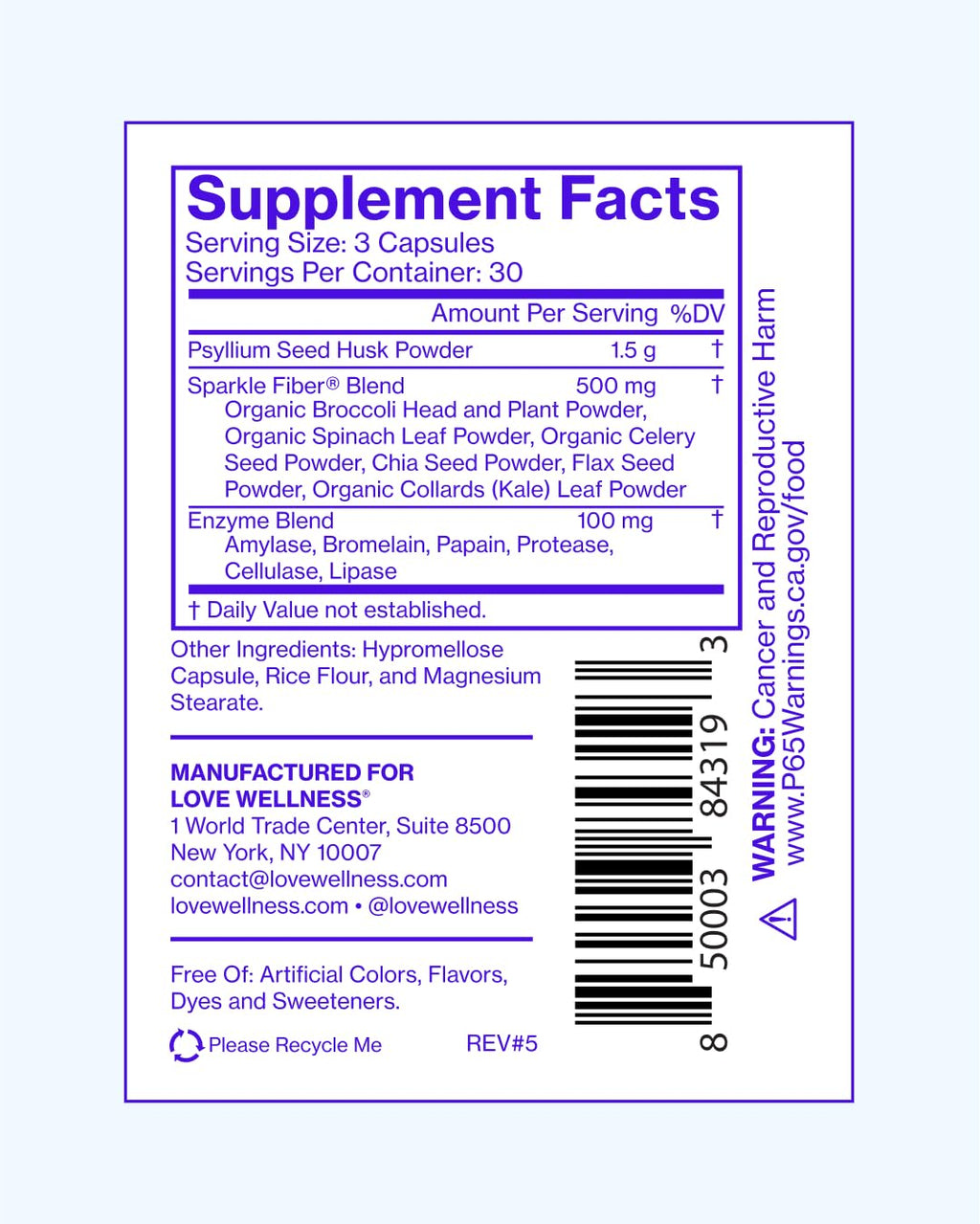 Love Wellness Sparkle Fiber - Enzymes Fiber Supplement


