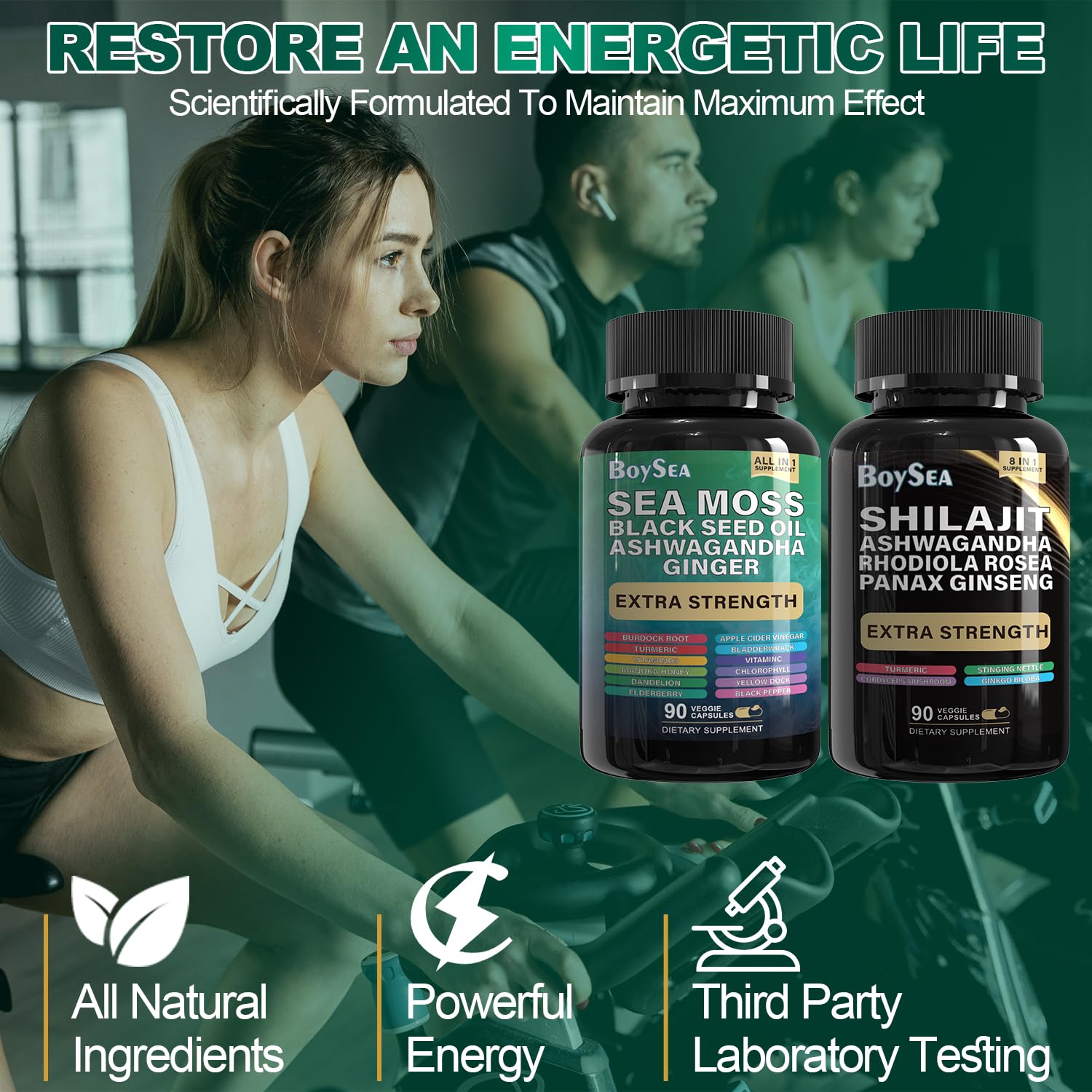 Boysea Shilajit & Sea Moss Bundle | All-in-One Supplements

