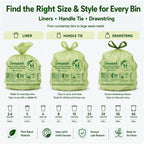 Unni Compostable Trash Bags - Extra Thick Liners

