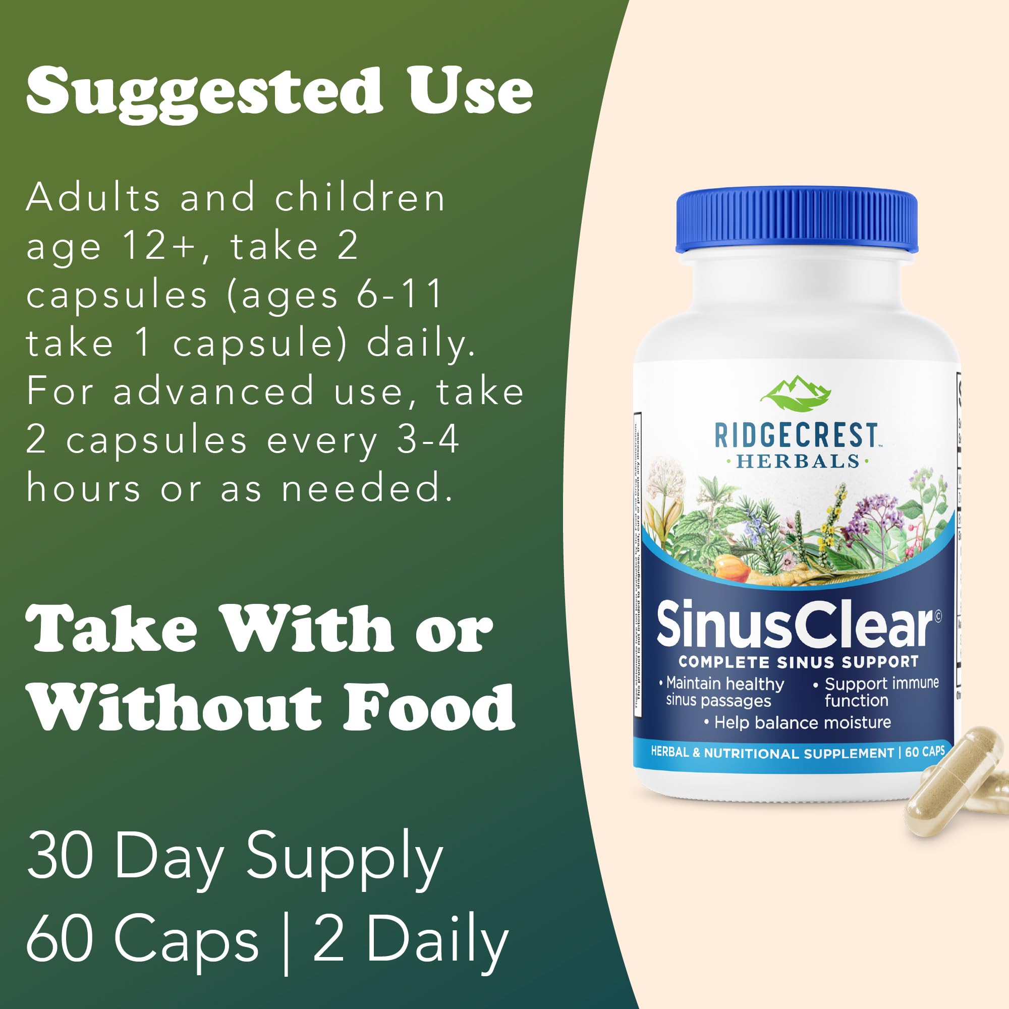 RidgeCrest SinusClear Herbal Sinus Support

