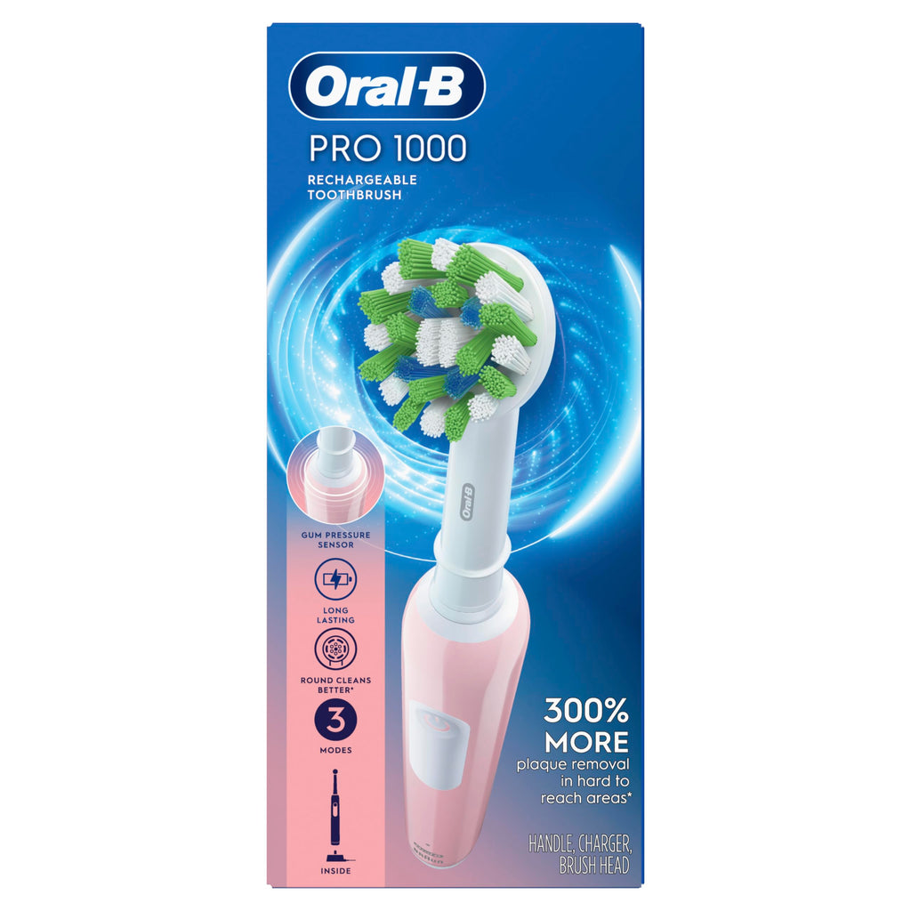 Oral-B Pro 1000 Rechargeable Electric Toothbrush Pink

