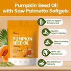 VivoNu Pumpkin Seed Oil with Saw Palmetto - Cold Pressed

