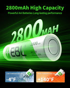 EBL Rechargeable Ni-MH Batteries High Capacity

