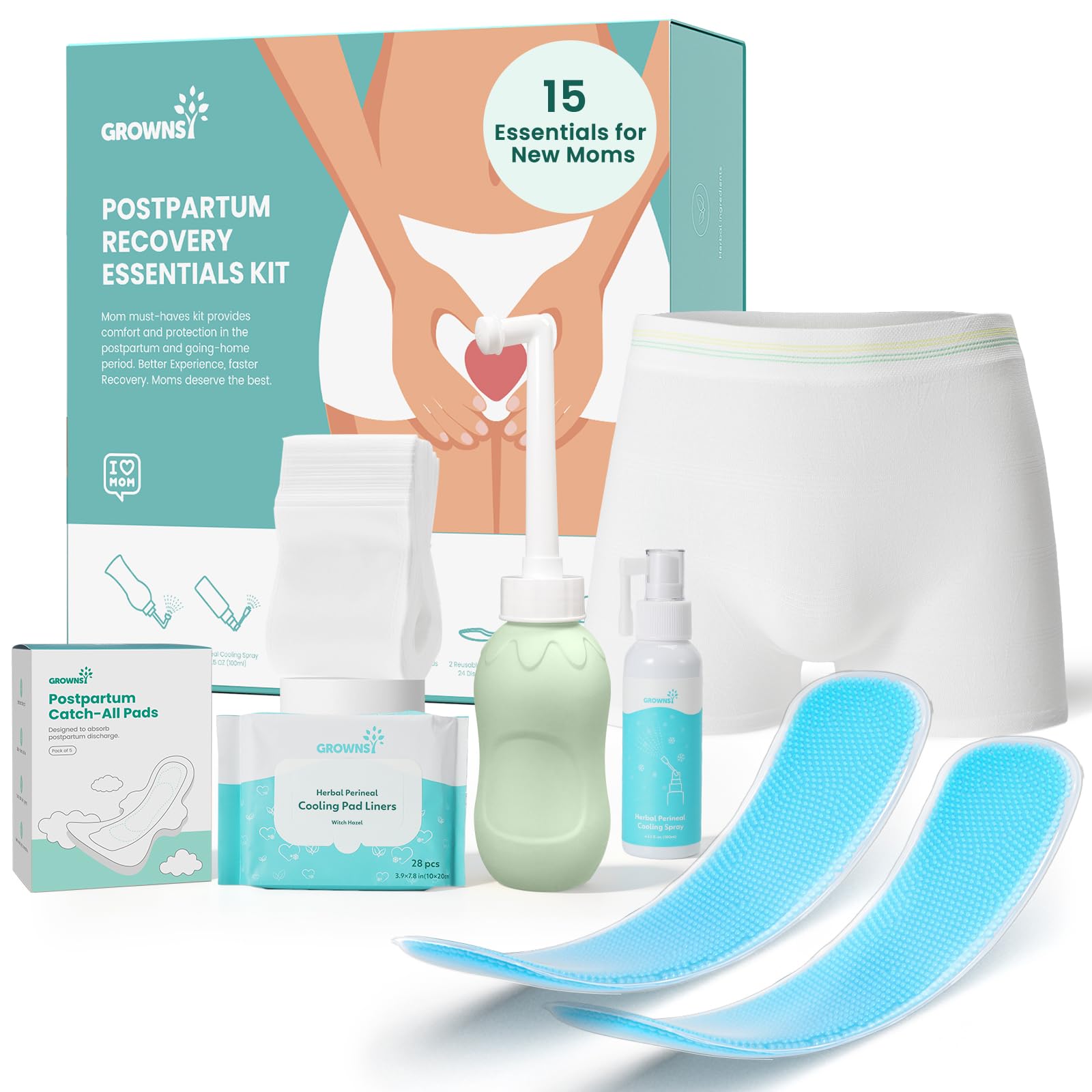 Grownsy Postpartum Essentials Recovery Kit