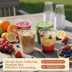 Voatree BPA-Free Disposable Cups with Lids & Straws

