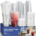 Voatree Disposable Cups with Lids and Straws, BPA-Free