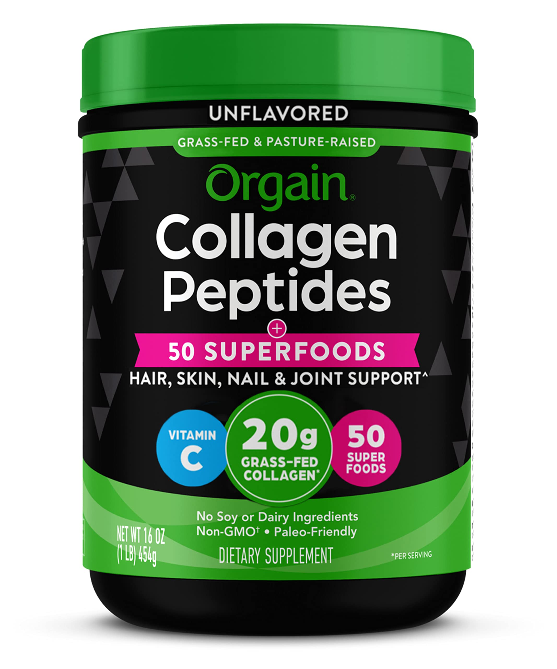 Orgain Hydrolyzed Collagen Powder | Hair Skin Nails Support

