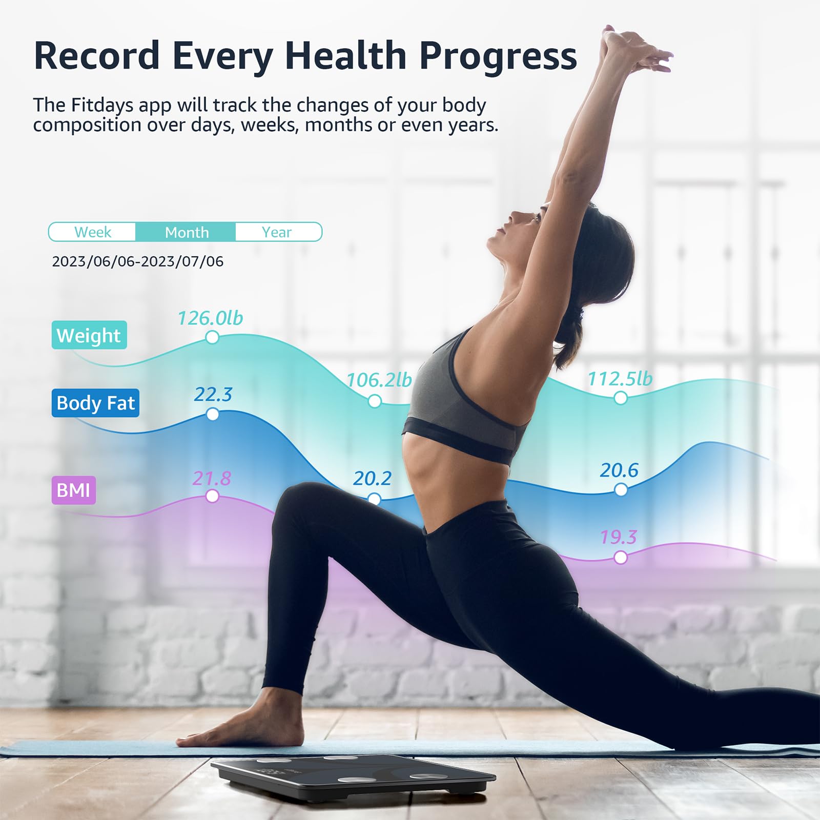 Posture Weight Smart Scale with Body Composition & App Sync

