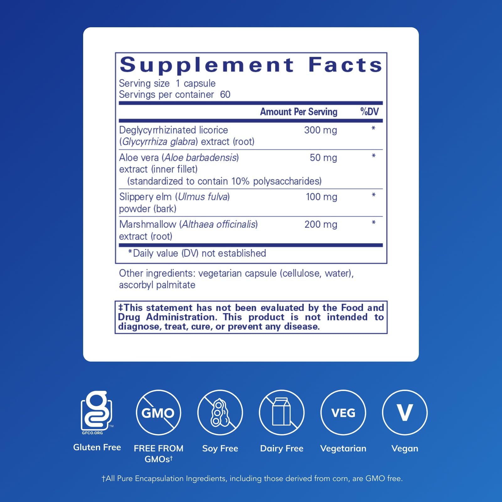 Pure Encapsulations DGL Plus Gut Health Supplement

