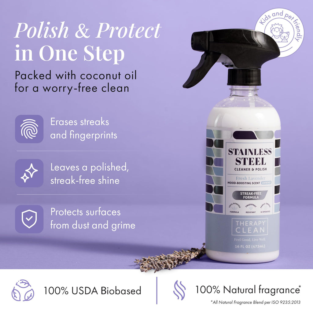 Therapy Stainless Steel Cleaner and Polish Lavender Scent

