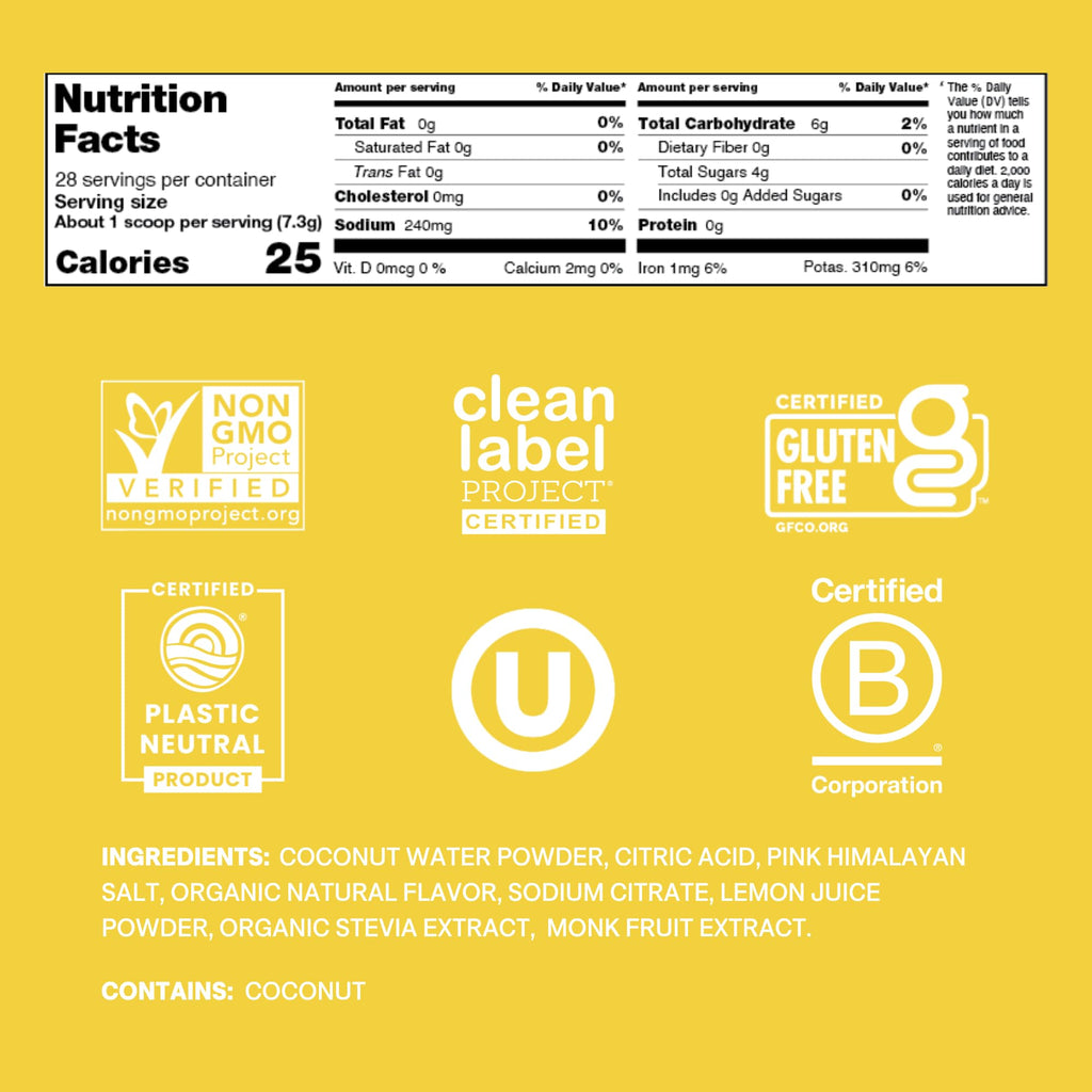 Cure Hydration Plant-Based Electrolyte Drink Mix

