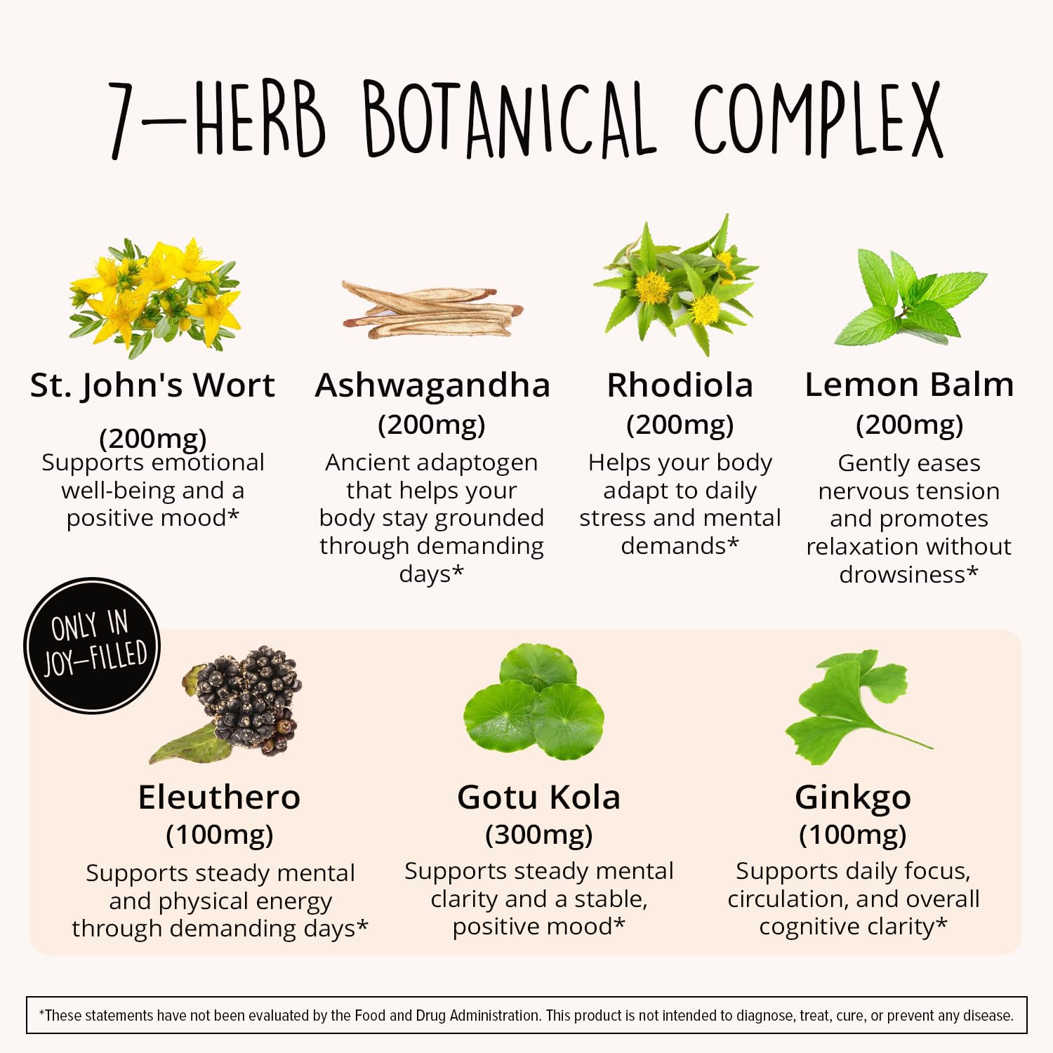 Joy-Filled Mood Support - 7-Herb Plant-Based

