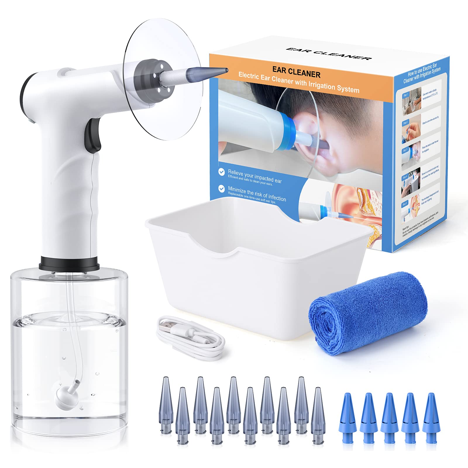 Electric Ear Cleaning Kit with Light for Ear Wax Removal