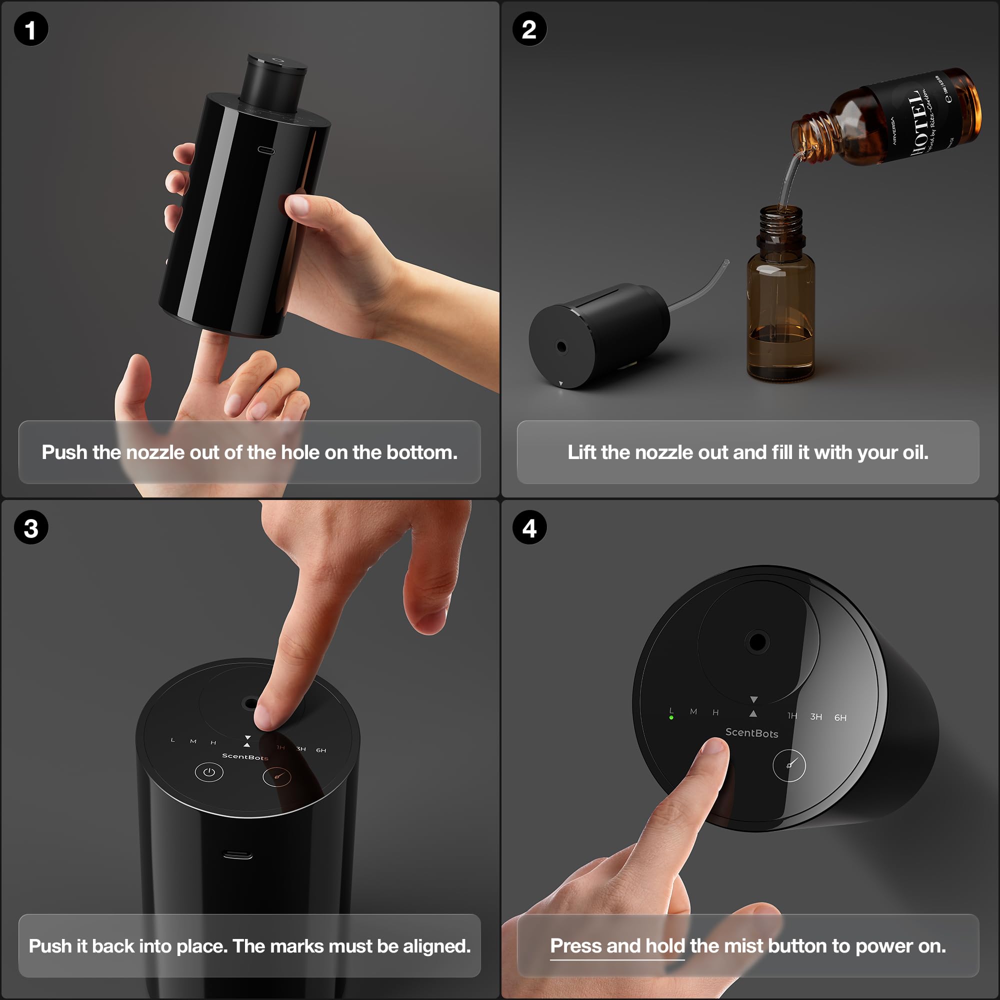 Waterless Battery-Operated Essential Oil Diffuser 20mL

