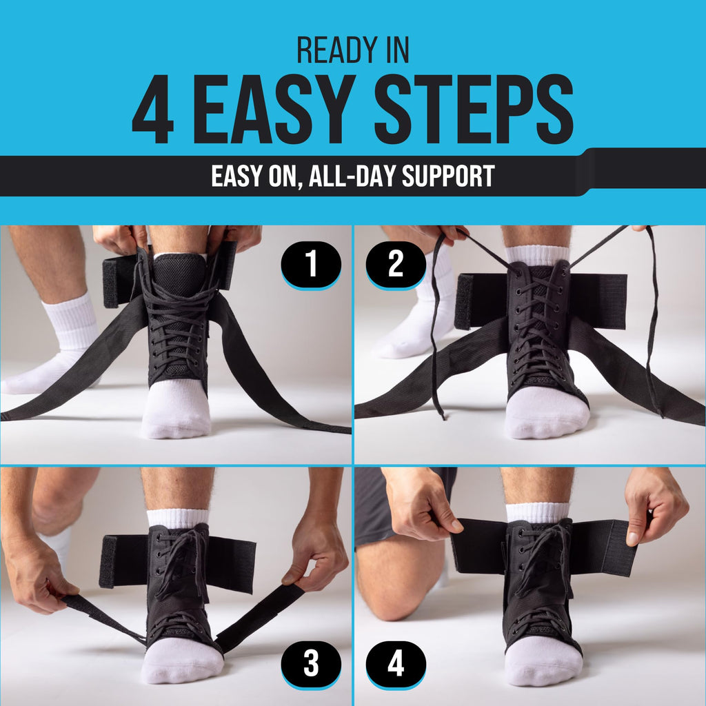 Ankle Brace Lace-Up Adjustable Support for Sprains

