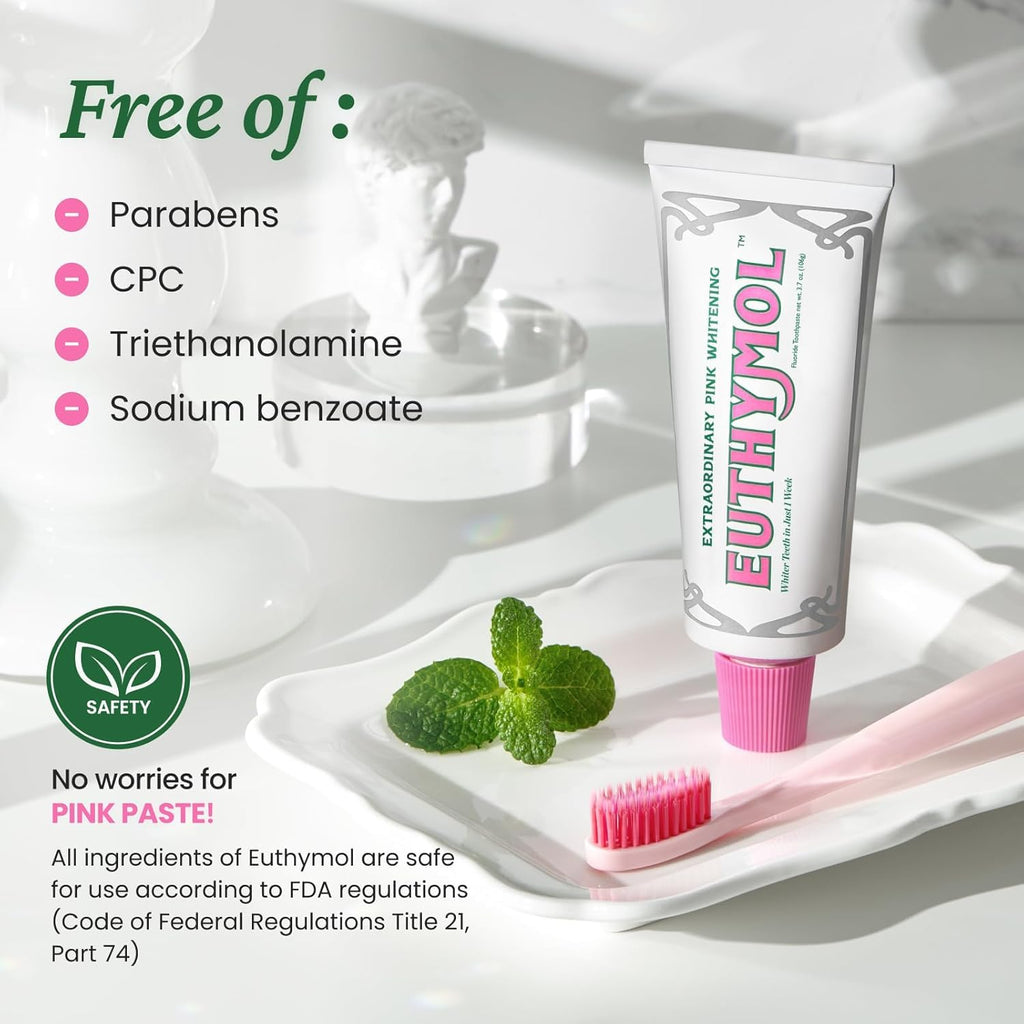 EUTHYMOL Whitening Toothpaste - Fluoride & Stain Removal

