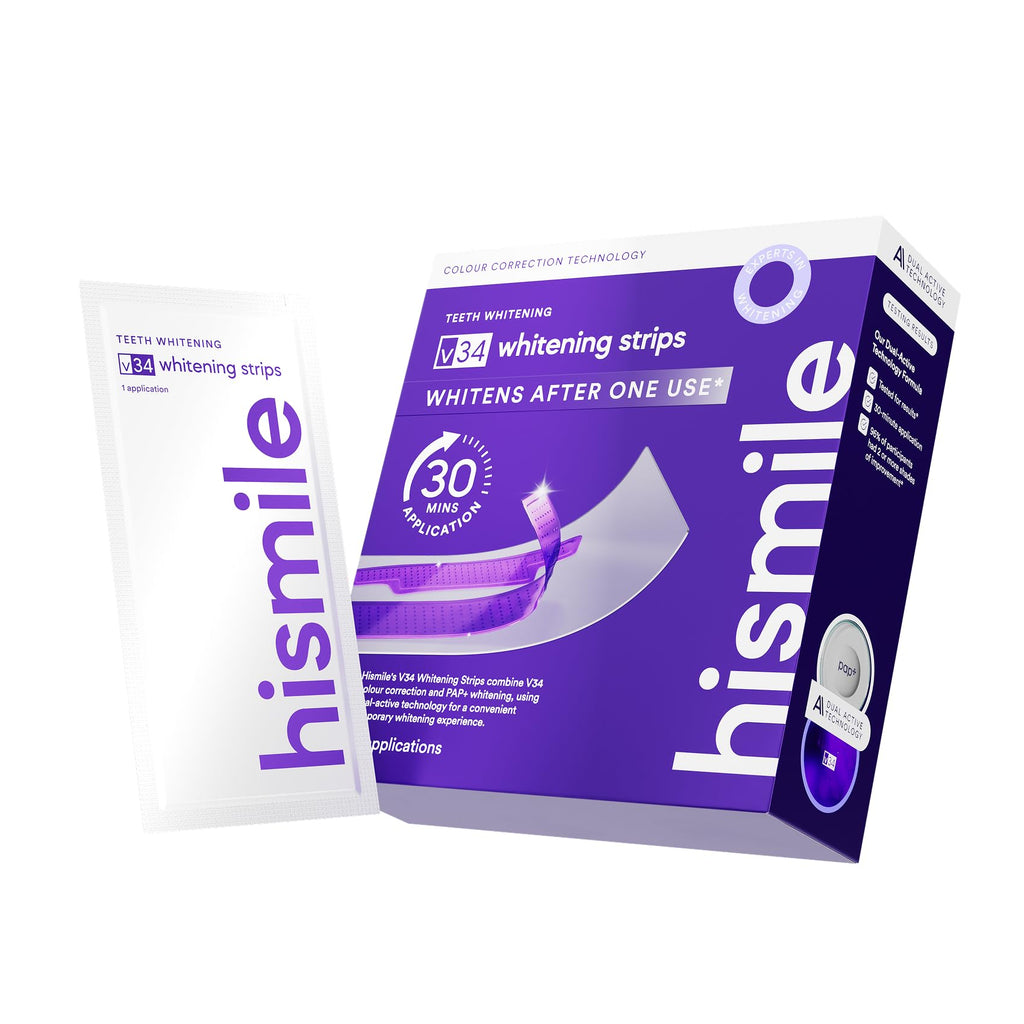 Hismile V34 Teeth Whitening Strips | Colour Correction

