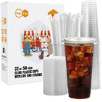 Turbo Bee Plastic Cups with Lids & Straws – To-Go Drinks

