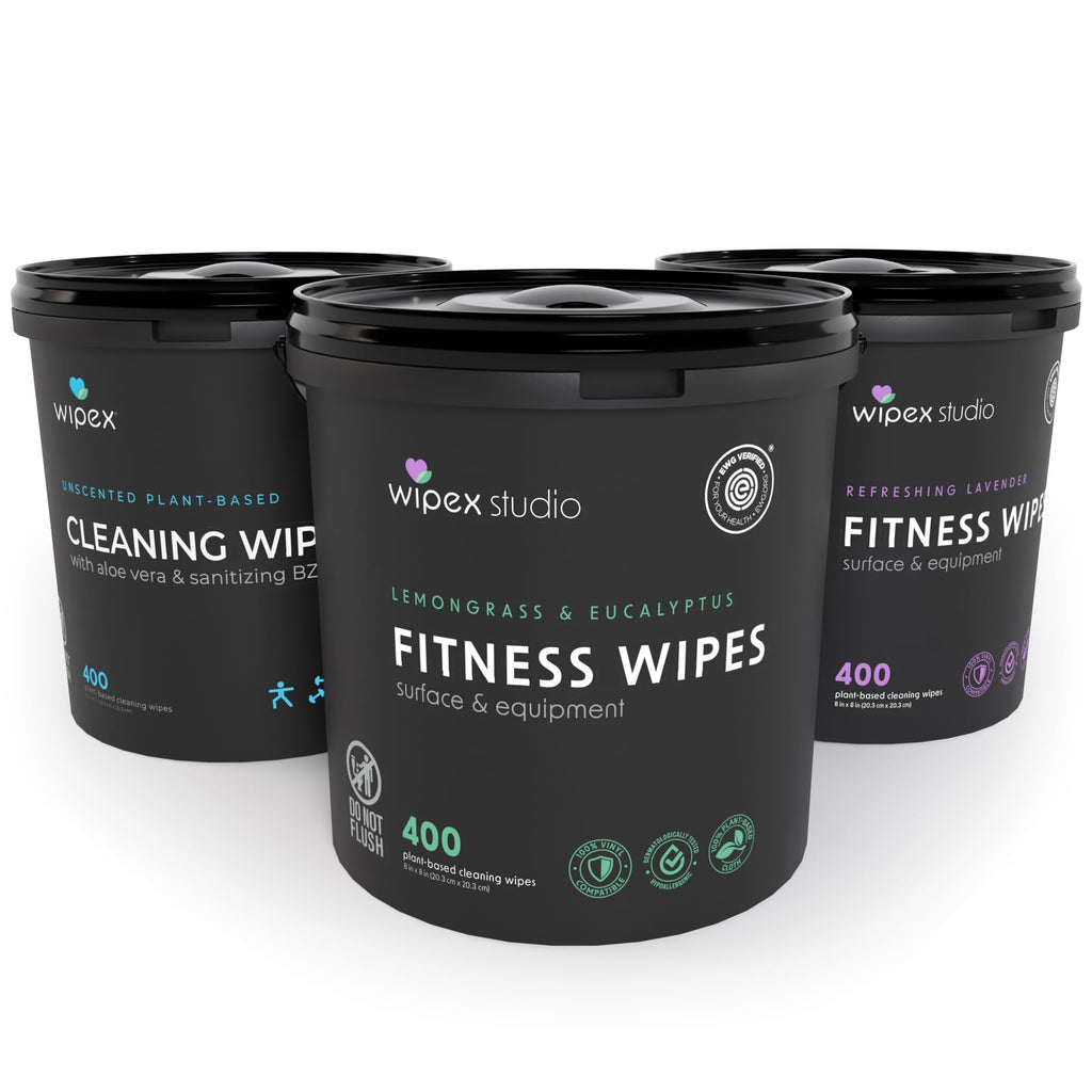 Wipex Yoga Mat Cleaner Wipes – Plant-Based Gym Cleaning Wipes