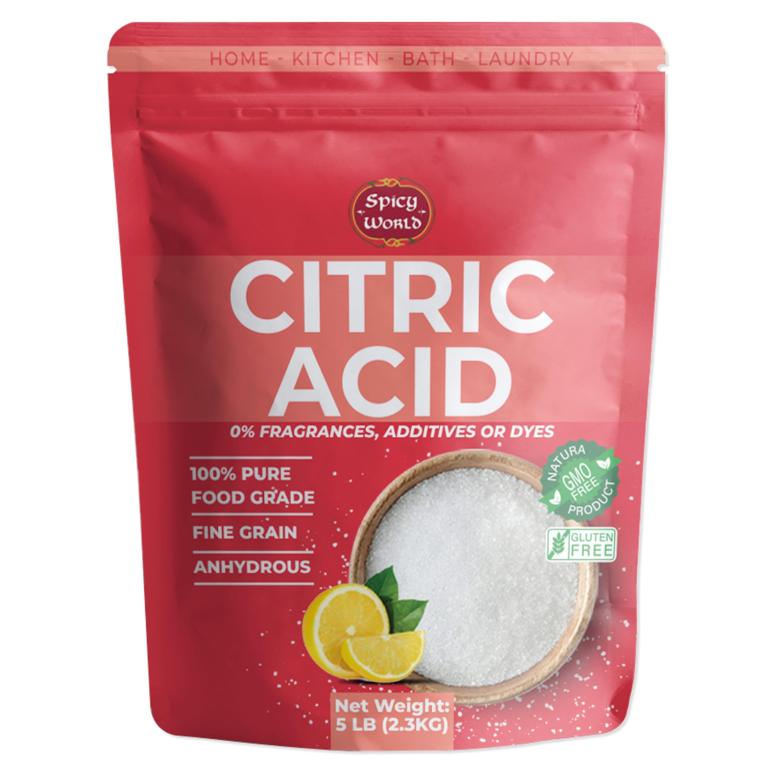 Pure Citric Acid Powder Food Grade Non-GMO by Spicy World

