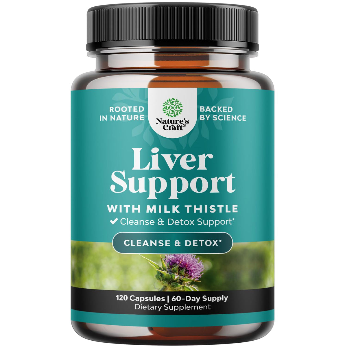 Nature's Craft Liver Cleanse Detox & Repair with Milk Thistle & Ginger