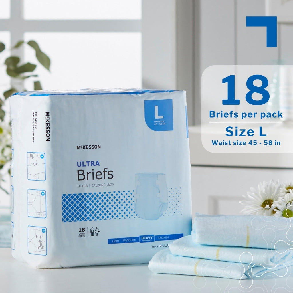 McKesson Ultra Briefs Heavy Absorbency Incontinence Briefs


