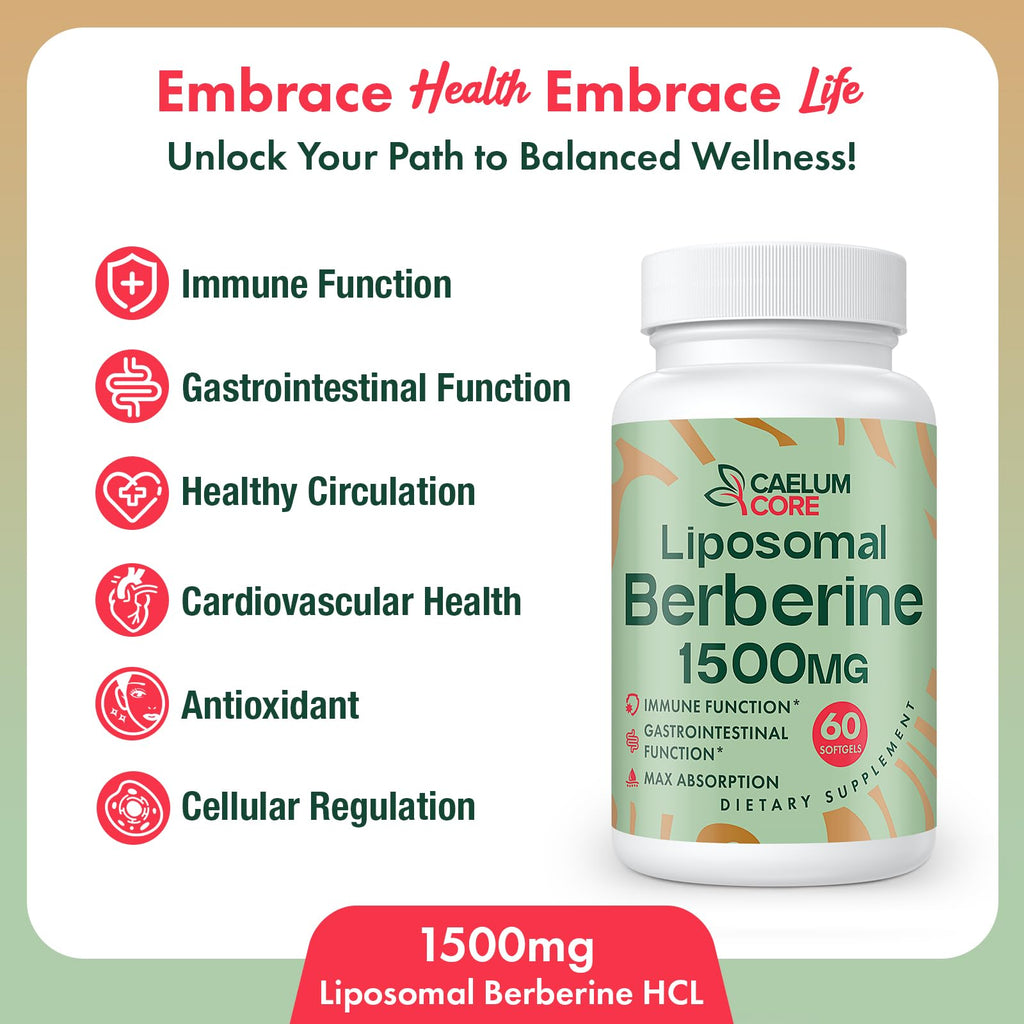 CEALMU CORE Liposomal Berberine HCL 1500mg AMPK Support

