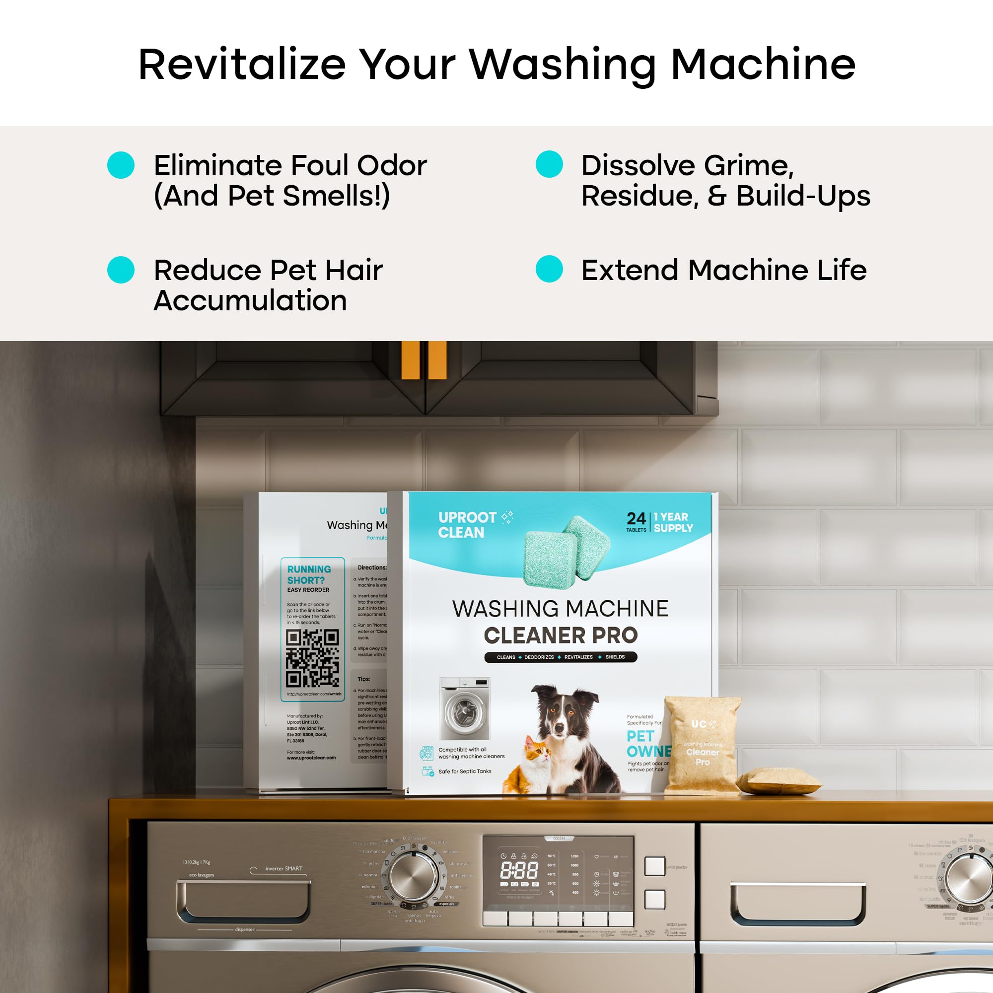 Washing Machine Cleaner Tablets | Uproot Clean

