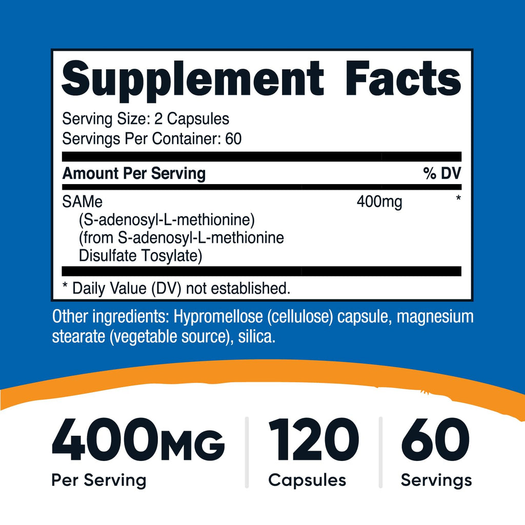 Nutricost SAM-e S-Adenosyl-L-Methionine Supplement

