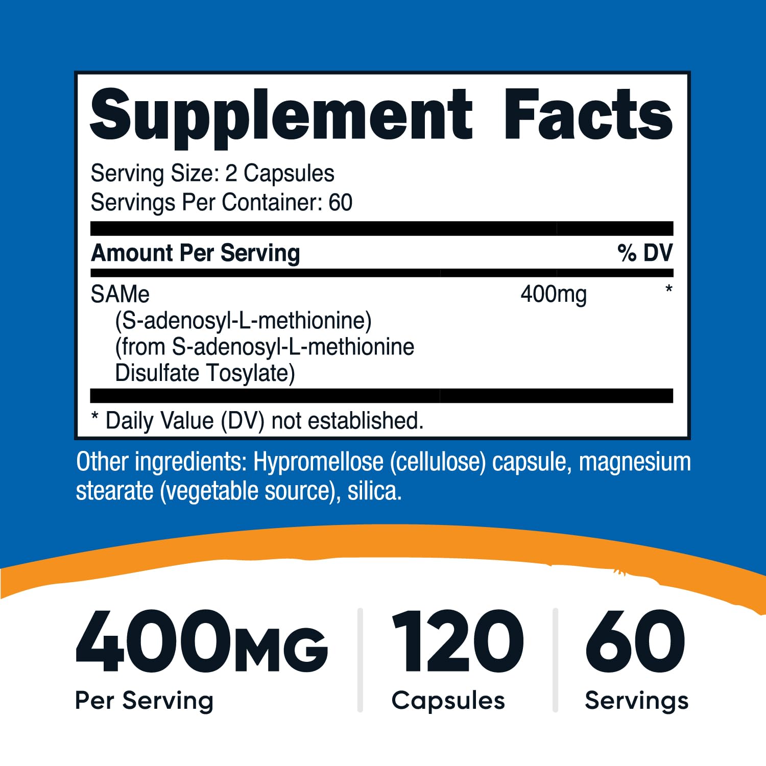 Nutricost SAM-e S-Adenosyl-L-Methionine Supplement

