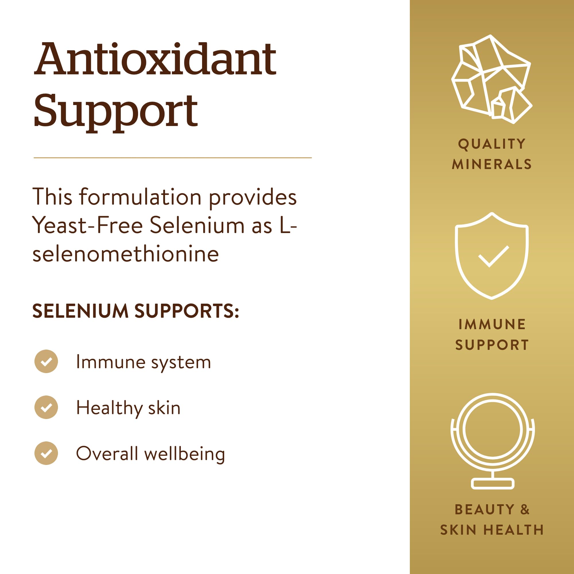 Solgar Yeast-Free Selenium Supplement | Antioxidant Support

