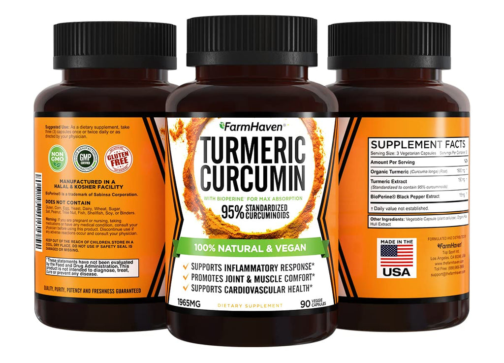 FarmHaven Turmeric Curcumin Capsule | Absorption Boost


